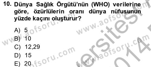 Sosyal Sorunlar Dersi 2013 - 2014 Yılı (Final) Dönem Sonu Sınav Soruları 10. Soru