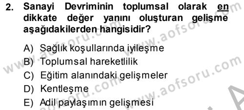 Sosyal Sorunlar Dersi 2013 - 2014 Yılı (Final) Dönem Sonu Sınav Soruları 2. Soru