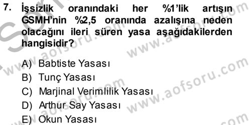 Sosyal Sorunlar Dersi 2013 - 2014 Yılı (Final) Dönem Sonu Sınav Soruları 7. Soru