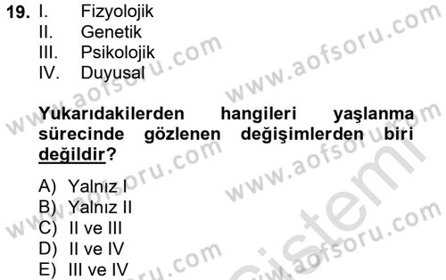 Sosyal Sorunlar Dersi 2013 - 2014 Yılı Tek Ders Sınav Soruları 19. Soru