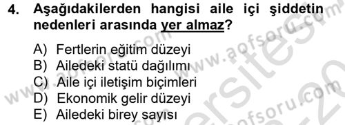 Sosyal Sorunlar Dersi 2013 - 2014 Yılı Tek Ders Sınav Soruları 4. Soru