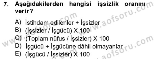 Sosyal Sorunlar Dersi 2013 - 2014 Yılı Tek Ders Sınav Soruları 7. Soru