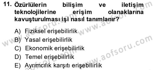 Sosyal Sorunlar Dersi 2014 - 2015 Yılı (Final) Dönem Sonu Sınav Soruları 11. Soru