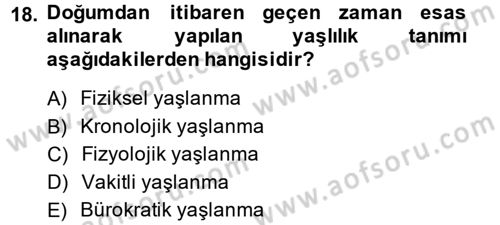 Sosyal Sorunlar Dersi 2014 - 2015 Yılı (Final) Dönem Sonu Sınav Soruları 18. Soru