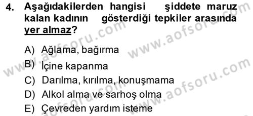 Sosyal Sorunlar Dersi 2014 - 2015 Yılı (Final) Dönem Sonu Sınav Soruları 4. Soru