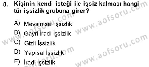 Sosyal Sorunlar Dersi 2014 - 2015 Yılı (Final) Dönem Sonu Sınav Soruları 8. Soru