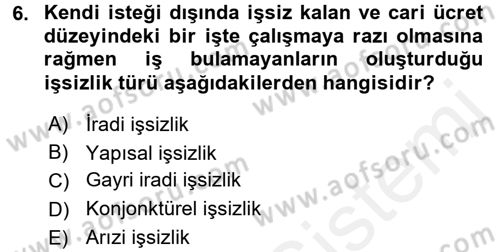 Sosyal Sorunlar Dersi 2015 - 2016 Yılı Tek Ders Sınav Soruları 6. Soru