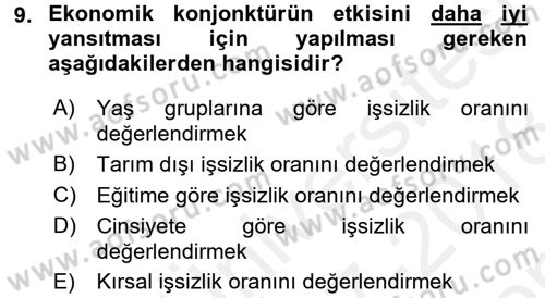 Sosyal Sorunlar Dersi 2017 - 2018 Yılı (Final) Dönem Sonu Sınav Soruları 9. Soru