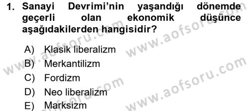 Sosyal Sorunlar Dersi 2018 - 2019 Yılı (Vize) Ara Sınav Soruları 1. Soru