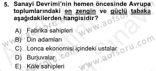 Sosyal Sorunlar Dersi 2018 - 2019 Yılı (Vize) Ara Sınavı 5. Soru