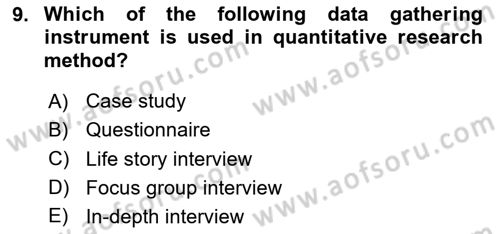 Introduction to Sociology Dersi 2020 - 2021 Yılı Yaz Okulu Sınav Soruları 9. Soru