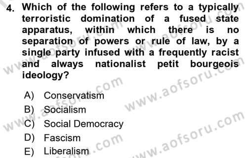 Introduction to Sociology Dersi 2021 - 2022 Yılı (Final) Dönem Sonu Sınav Soruları 4. Soru