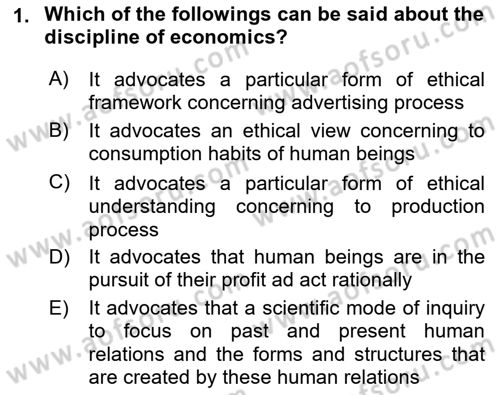 Introduction to Sociology Dersi Ara Sınavı Deneme Sınav Soruları 1. Soru