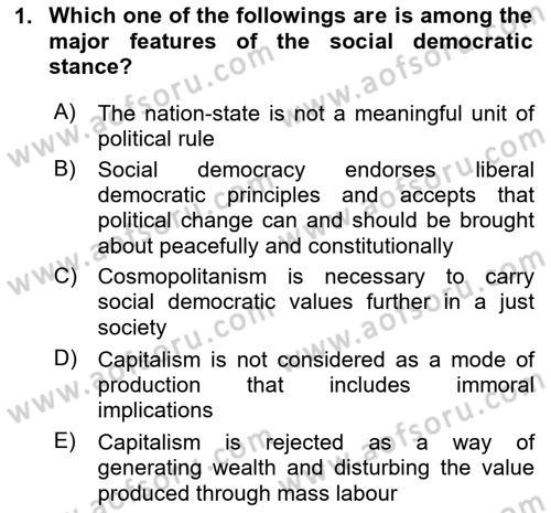 Introduction to Sociology Dersi Ara Sınavı Deneme Sınav Soruları 1. Soru