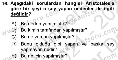 Çocukluk Sosyolojisi Dersi 2021 - 2022 Yılı (Vize) Ara Sınav Soruları 16. Soru