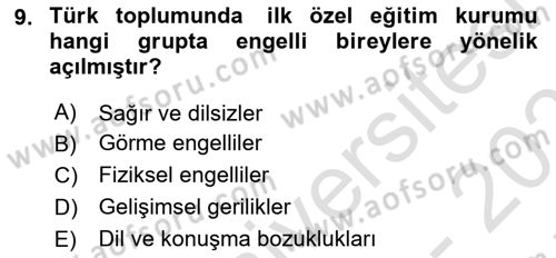 Çocukluk Sosyolojisi Dersi 2021 - 2022 Yılı (Final) Dönem Sonu Sınav Soruları 9. Soru