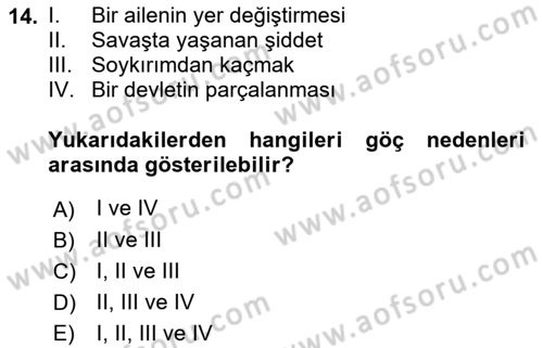 Çocukluk Sosyolojisi Dersi 2022 - 2023 Yılı Yaz Okulu Sınav Soruları 14. Soru