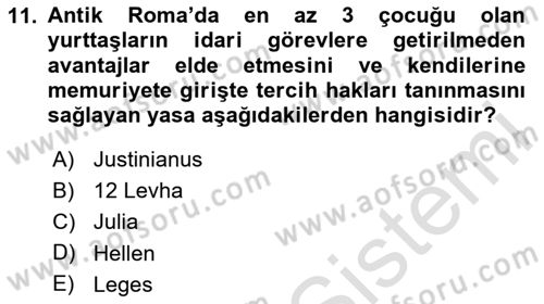 Çocukluk Sosyolojisi Dersi 2023 - 2024 Yılı (Vize) Ara Sınav Soruları 11. Soru