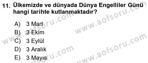 Çocukluk Sosyolojisi Dersi 2023 - 2024 Yılı (Final) Dönem Sonu Sınav Soruları 11. Soru