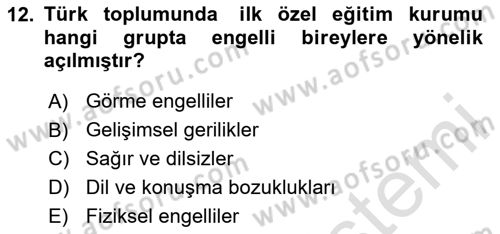 Çocukluk Sosyolojisi Dersi 2023 - 2024 Yılı (Final) Dönem Sonu Sınav Soruları 12. Soru