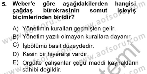Klasik Sosyoloji Tarihi Dersi 2014 - 2015 Yılı (Final) Dönem Sonu Sınav Soruları 5. Soru