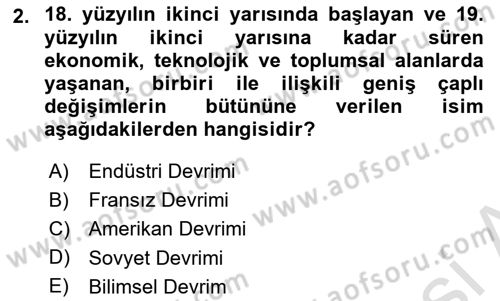 Klasik Sosyoloji Tarihi Dersi 2021 - 2022 Yılı (Vize) Ara Sınav Soruları 2. Soru