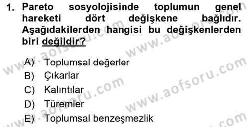 Klasik Sosyoloji Tarihi Dersi 2024 - 2025 Yılı (Final) Dönem Sonu Sınav Soruları 1. Soru
