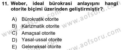 Klasik Sosyoloji Tarihi Dersi 2024 - 2025 Yılı (Final) Dönem Sonu Sınav Soruları 11. Soru