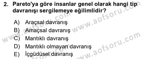 Klasik Sosyoloji Tarihi Dersi 2024 - 2025 Yılı (Final) Dönem Sonu Sınav Soruları 2. Soru