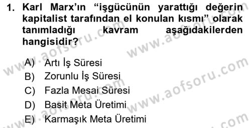 Klasik Sosyoloji Tarihi Dersi 2025 - 2026 Yılı (Vize) Ara Sınav Soruları 1. Soru