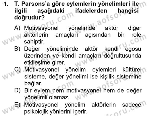 Modern Sosyoloji Tarihi Dersi 2012 - 2013 Yılı (Vize) Ara Sınav Soruları 1. Soru