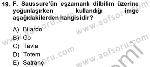 Modern Sosyoloji Tarihi Dersi 2013 - 2014 Yılı (Final) Dönem Sonu Sınav Soruları 19. Soru