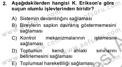 Modern Sosyoloji Tarihi Dersi 2013 - 2014 Yılı (Final) Dönem Sonu Sınav Soruları 2. Soru