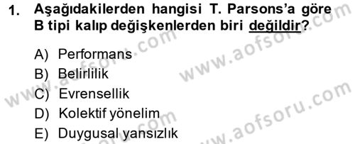 Modern Sosyoloji Tarihi Dersi 2014 - 2015 Yılı (Final) Dönem Sonu Sınav Soruları 1. Soru