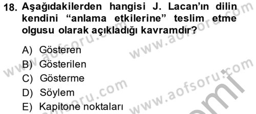 Modern Sosyoloji Tarihi Dersi 2014 - 2015 Yılı (Final) Dönem Sonu Sınav Soruları 18. Soru