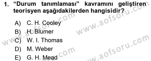 Modern Sosyoloji Tarihi Dersi 2017 - 2018 Yılı (Final) Dönem Sonu Sınav Soruları 1. Soru