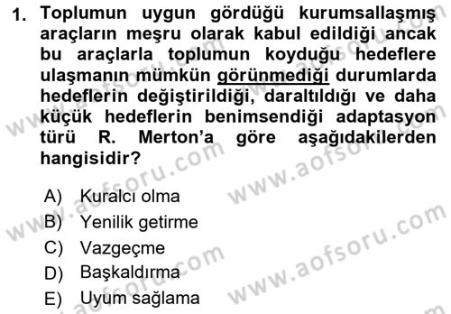 Modern Sosyoloji Tarihi Dersi 2018 - 2019 Yılı (Final) Dönem Sonu Sınav Soruları 1. Soru