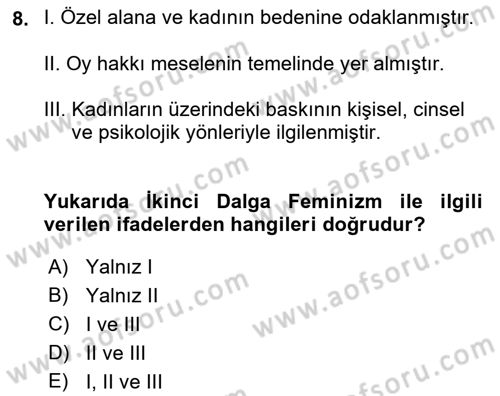Modern Sosyoloji Tarihi Dersi 2021 - 2022 Yılı (Final) Dönem Sonu Sınav Soruları 8. Soru