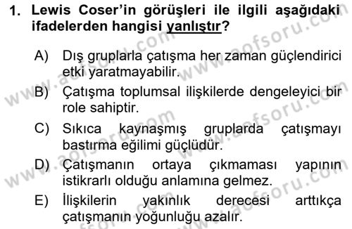 Modern Sosyoloji Tarihi Dersi 2023 - 2024 Yılı (Vize) Ara Sınav Soruları 1. Soru