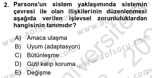 Modern Sosyoloji Tarihi Dersi 2023 - 2024 Yılı (Vize) Ara Sınav Soruları 2. Soru
