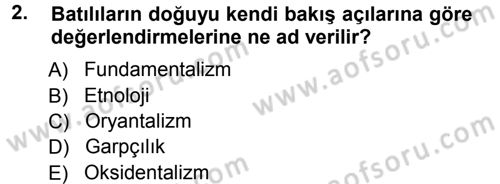 Sosyal Antropoloji Dersi Ara Sınavı Deneme Sınav Soruları 2. Soru