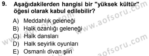 Sosyal Antropoloji Dersi 2012 - 2013 Yılı (Final) Dönem Sonu Sınav Soruları 9. Soru