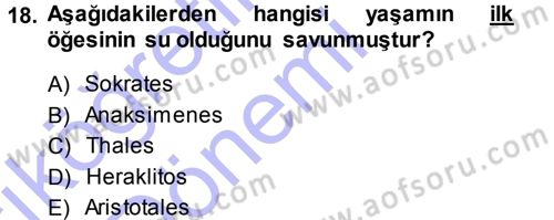 Sosyal Antropoloji Dersi Ara Sınavı Deneme Sınav Soruları 18. Soru