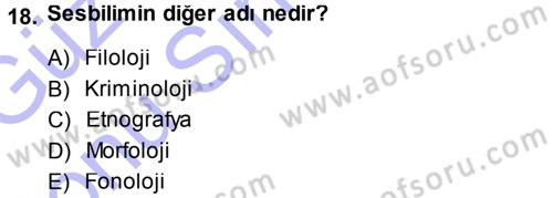 Sosyal Antropoloji Dersi 2013 - 2014 Yılı (Final) Dönem Sonu Sınav Soruları 18. Soru