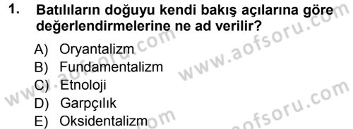 Sosyal Antropoloji Dersi 2013 - 2014 Yılı Tek Ders Sınav Soruları 1. Soru