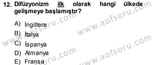 Sosyal Antropoloji Dersi Ara Sınavı Deneme Sınav Soruları 12. Soru