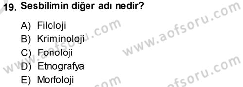 Sosyal Antropoloji Dersi 2014 - 2015 Yılı Tek Ders Sınav Soruları 19. Soru