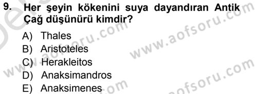 Sosyal Antropoloji Dersi 2014 - 2015 Yılı Tek Ders Sınav Soruları 9. Soru