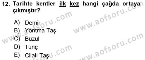 Sosyal Antropoloji Dersi 2016 - 2017 Yılı 3 Ders Sınav Soruları 12. Soru