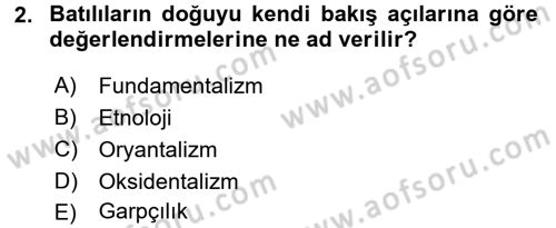 Sosyal Antropoloji Dersi 2016 - 2017 Yılı 3 Ders Sınav Soruları 2. Soru
